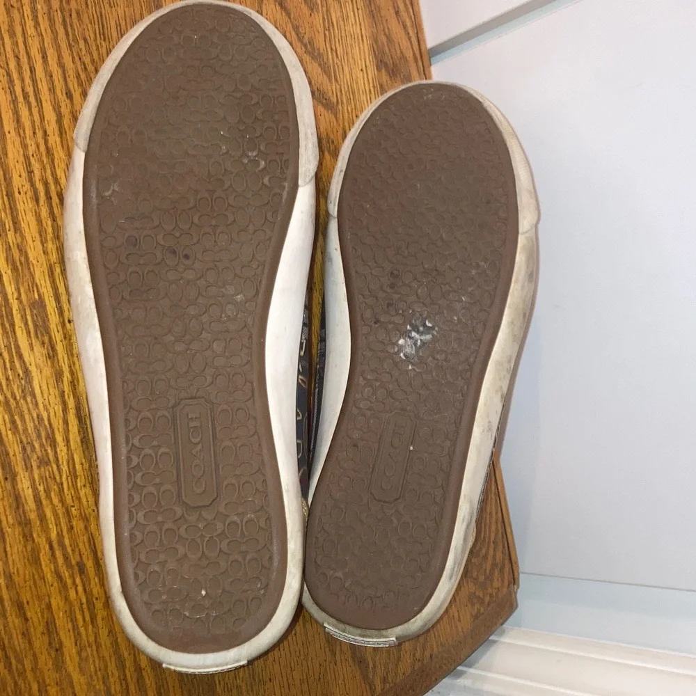 Coach Barrett Tartan Graffiti Sneakers 8.5